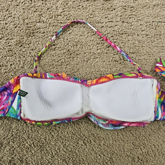 Ralph Lauren Colorful Rainbow Floral Bikini Top & Bottoms Set - Picture 5 of 10